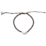Corsican chocolate cord bracelet 925 silver