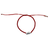 925 silver Corsican red cord bracelet