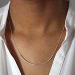 Collier argent 925 tube arrondi
