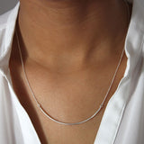 Collier argent 925 tube arrondi
