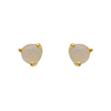 Boucles dorées XS et pierre naturelle