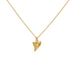 Collier doré dent de requin et zircon