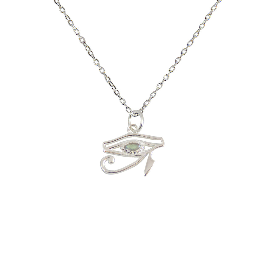 Luckyteam bijoux femme argent 925 collier oeil d'horus labradorite