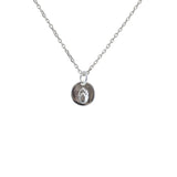 Collier argent 925 médaille flamme passion