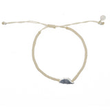 925 silver Corsican beige cord bracelet