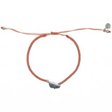 925 silver Corsican coral cord bracelet