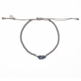 925 silver Corsican gray cord bracelet