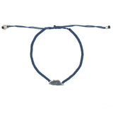 Corsican silver 925 blue gray cord bracelet