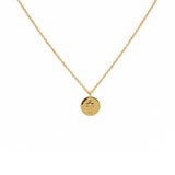 Collier doré pendentif médaille croix et zircon blanc