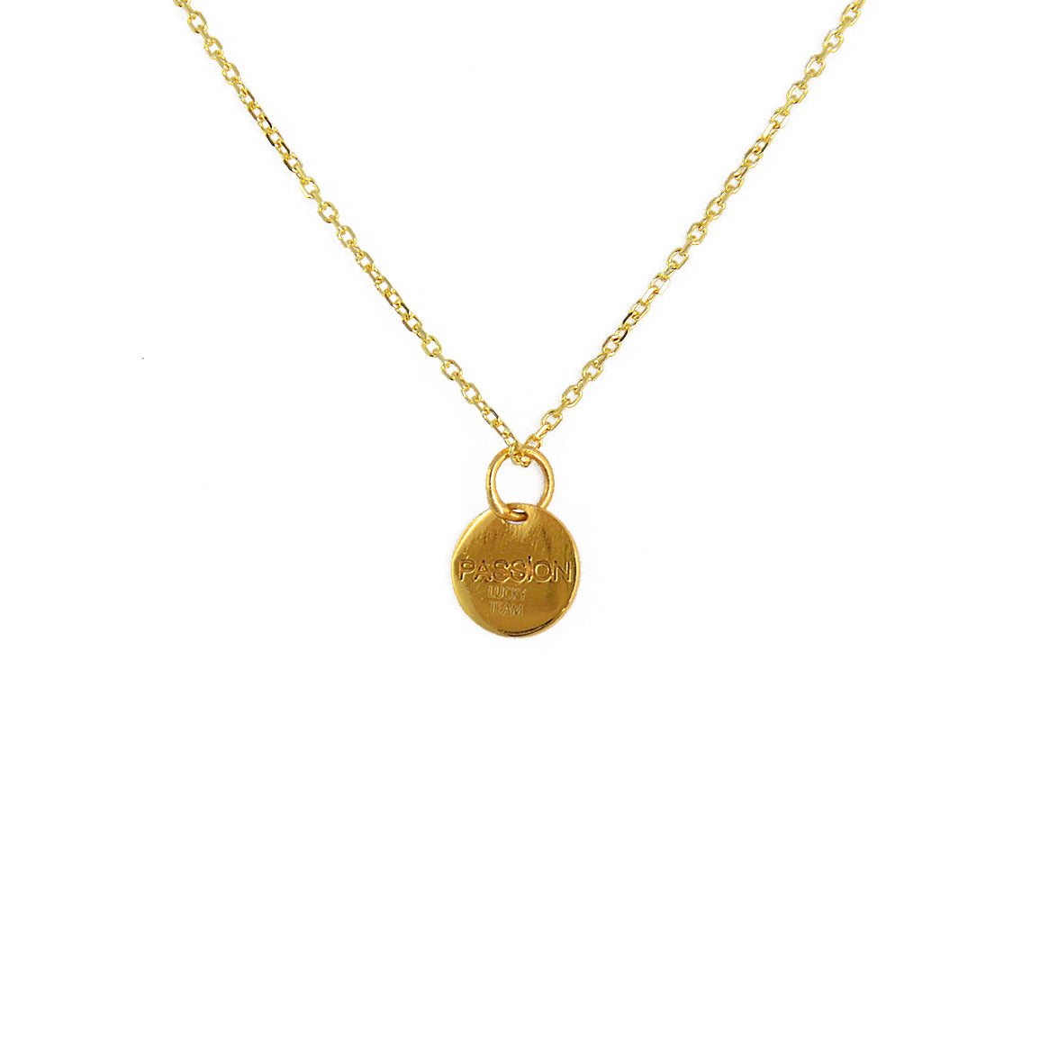 Collier doré médaille flamme passion - Colliers