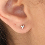 Boucles argent 925 3 boules - Boucles d’oreilles