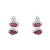Boucles argent 925 et pierres - Boucles d’oreilles