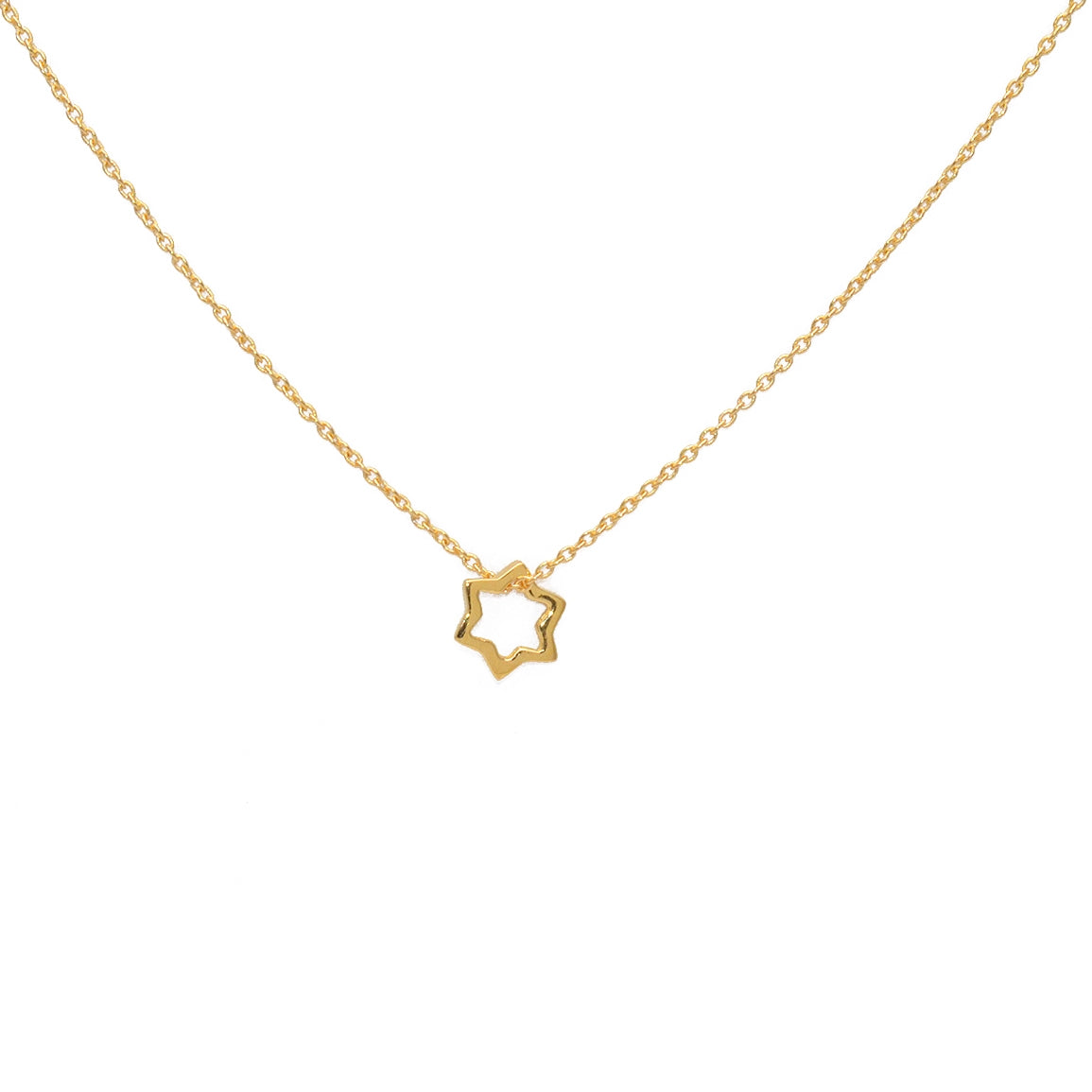 Collier doré pendentif etoile de David - Colliers