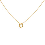 Collier doré pendentif etoile de David - Colliers