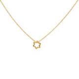 Collier doré pendentif etoile de David - Colliers
