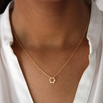 Collier doré pendentif etoile de David - Colliers