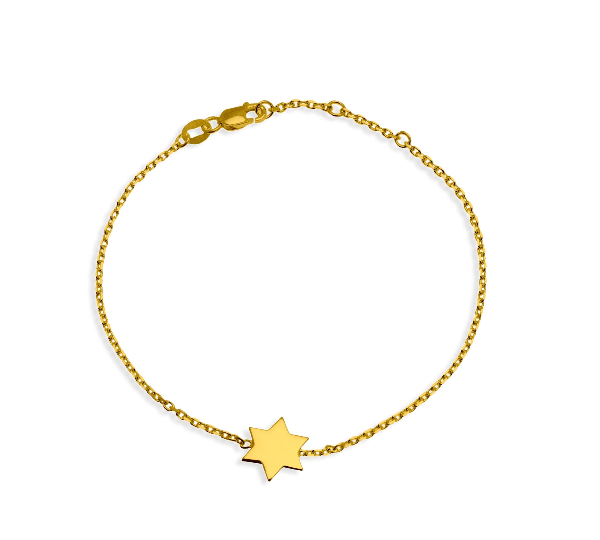 Bracelet Chaine Etoile de David vermeil
