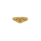 Bague dorée pierre et étoile - 50 / LABRADORITE