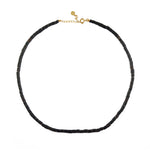 Collier perles allongées noires