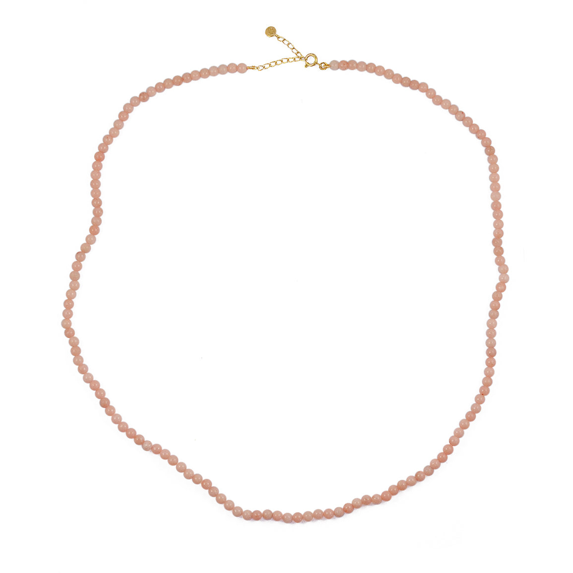 Collier perles en agate rose