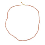 Collier perles en agate rose