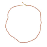 Collier perles en agate rose