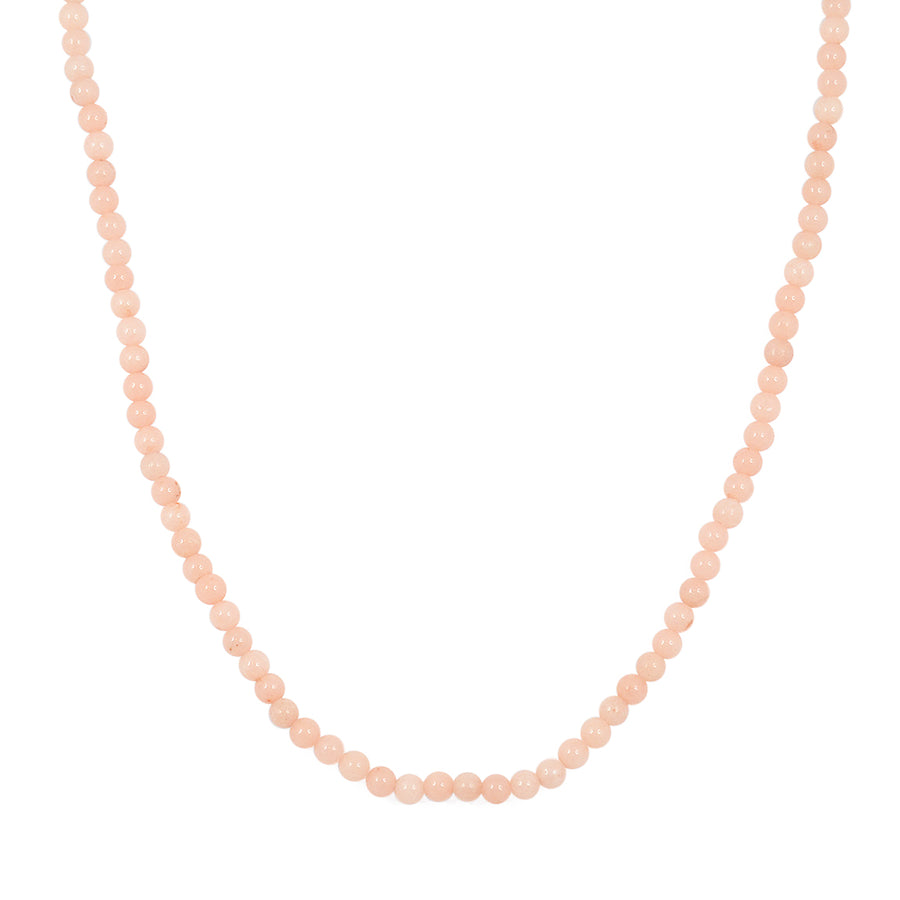 Collier perles en agate rose - 60CM