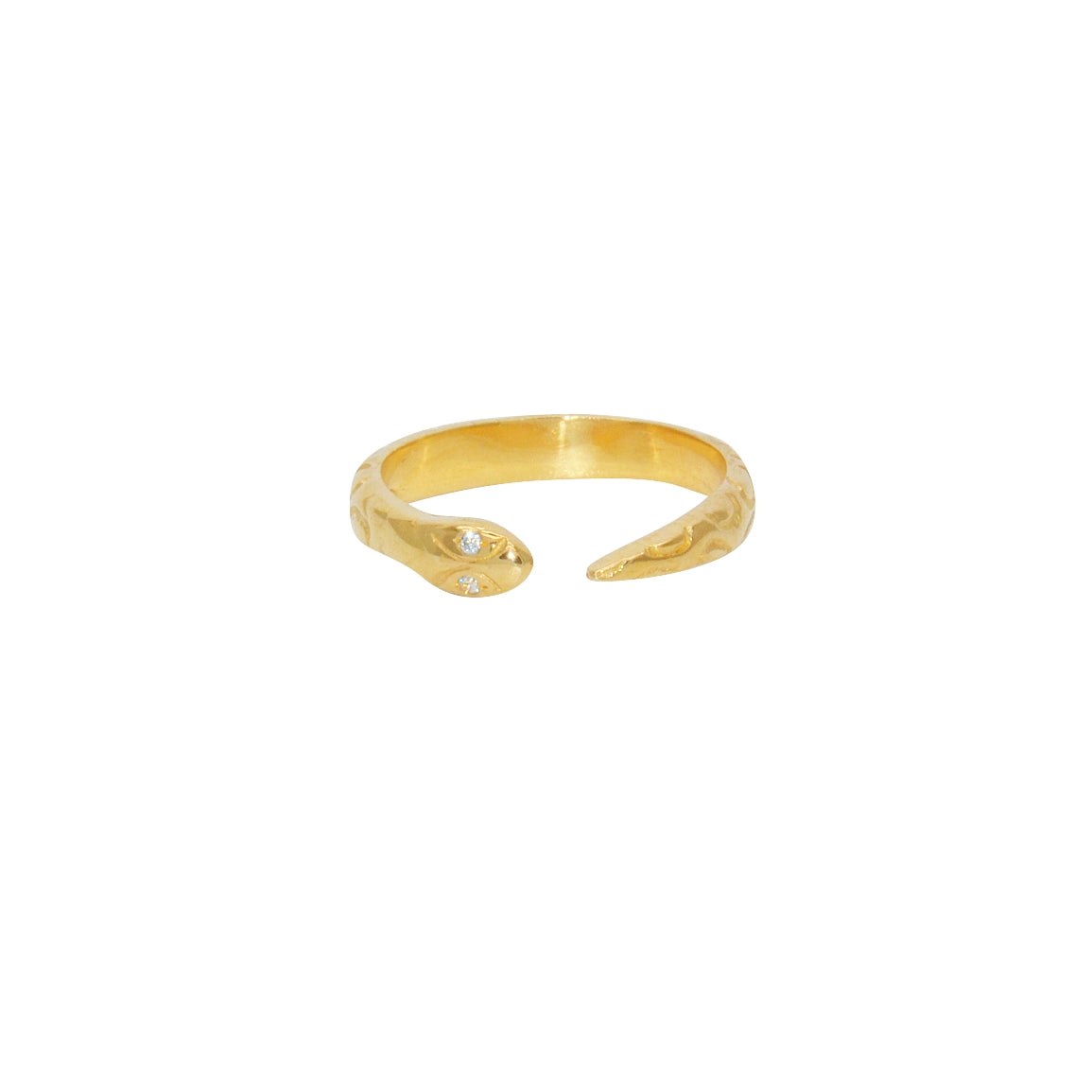 Bague serpent ouverte dorée à l’or fin 18k - Bagues