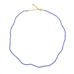 Collier perles miyuki bleues et blanches
