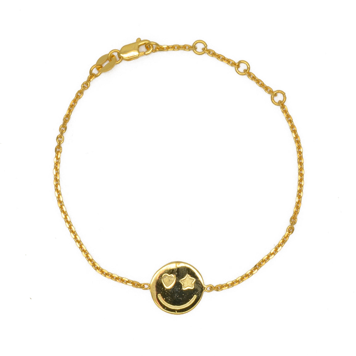 Bracelet Chaine Sourire Coeur vermeil