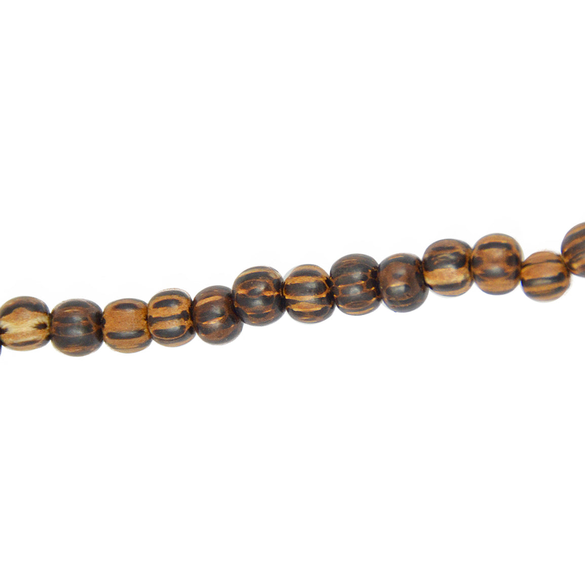 Collier perles bois moucheté