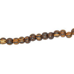 Collier perles bois moucheté