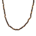 Collier perles bois moucheté