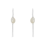 Boucles d’oreilles argent 925 cauri et zircons
