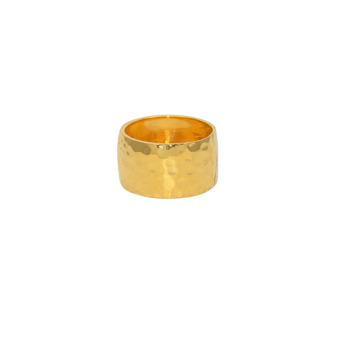 Bague dorée martelée