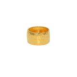 Bague dorée martelée