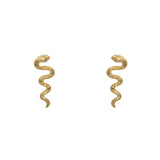 Boucles d’oreilles dorées serpent