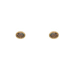 Boucles dorées et pierre ovale