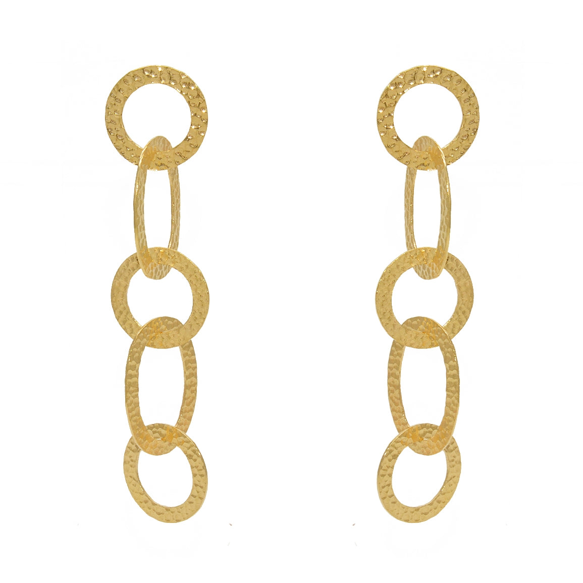 Boucles dorées martelées