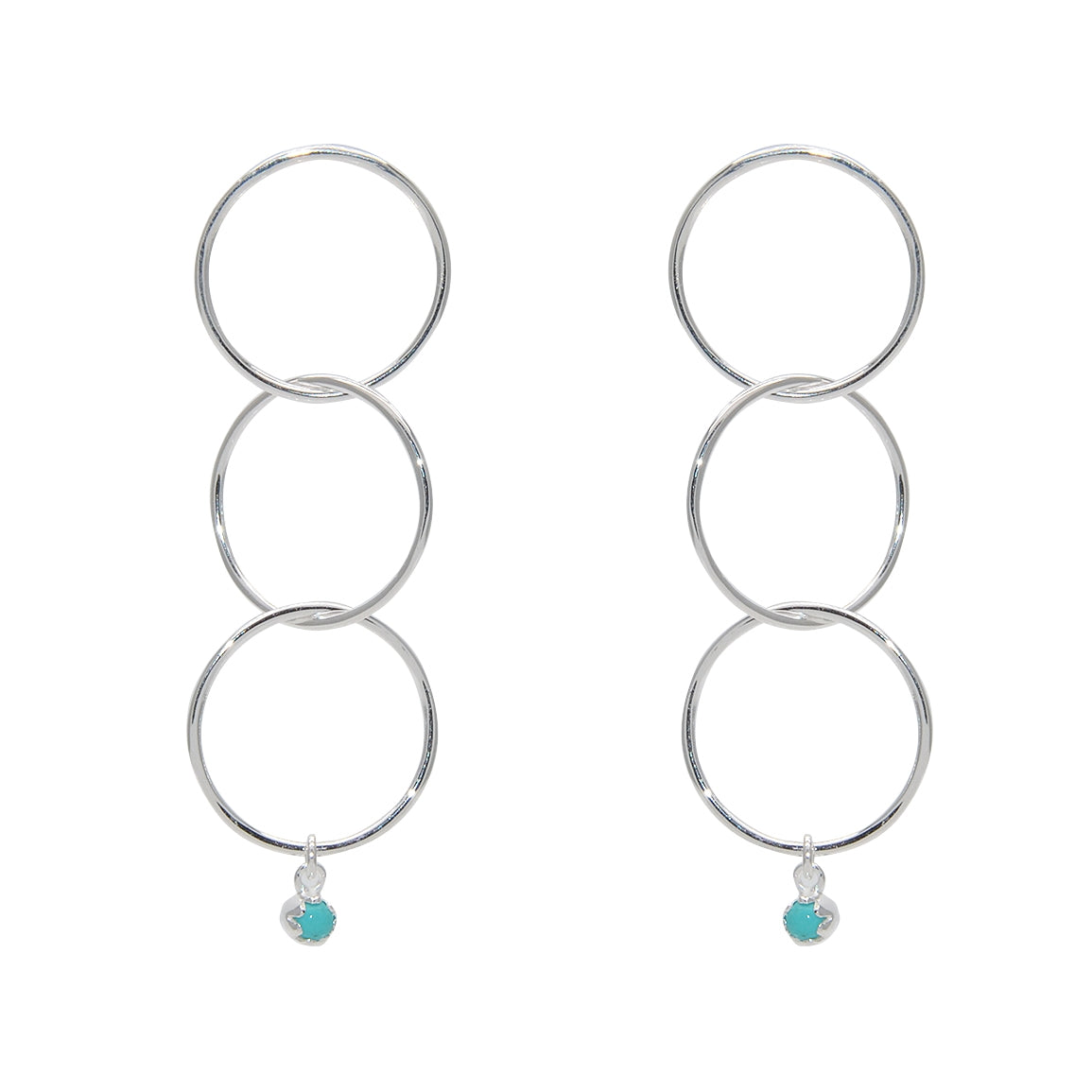 Boucles d’oreilles argent 925 et turquoise