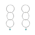 Boucles d’oreilles argent 925 et turquoise
