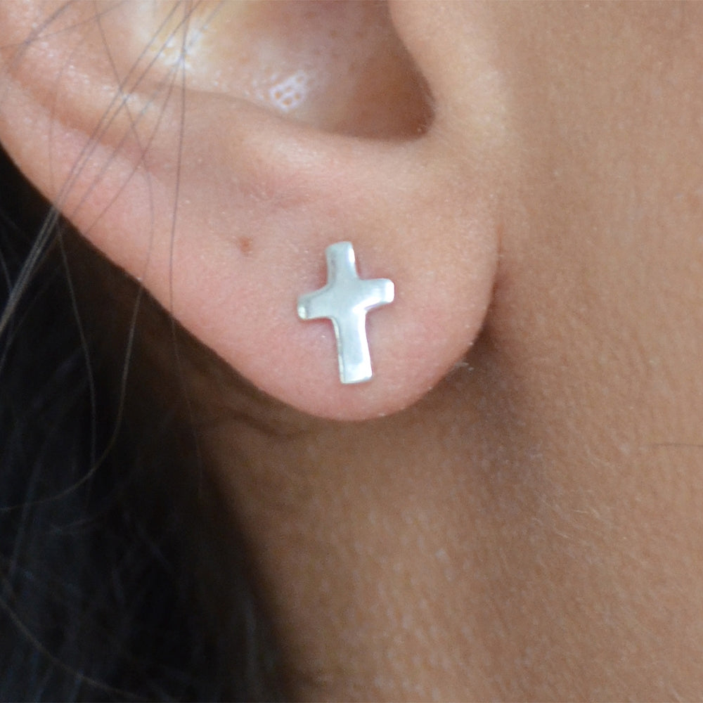 Boucles d’oreilles argent 925 croix