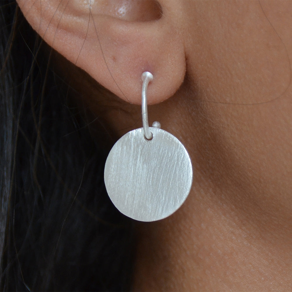 Boucles d’oreilles argent 925 brossé