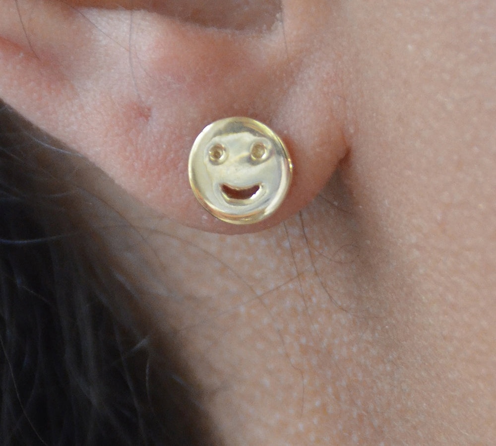 Boucles d’oreilles dorées smile