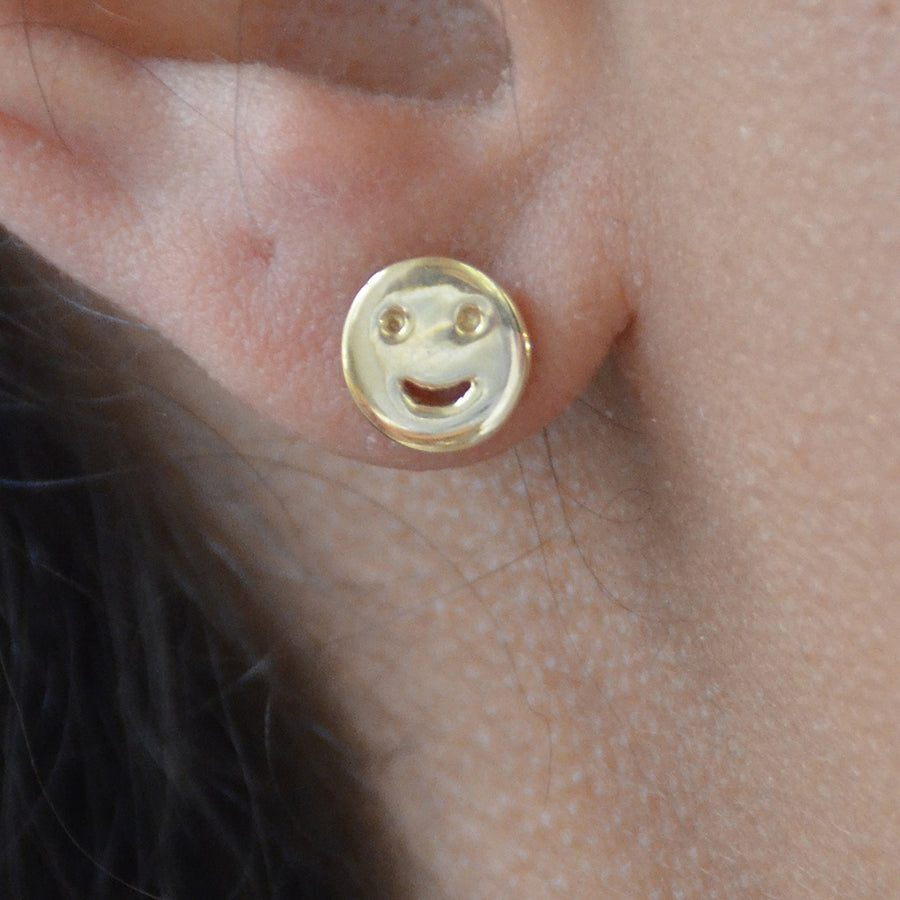 Boucles d’oreilles dorées smile