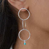 Boucles d’oreilles argent 925 et turquoise