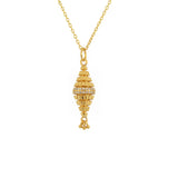 Collier doré talisman zircons - ZIRCON BLANC