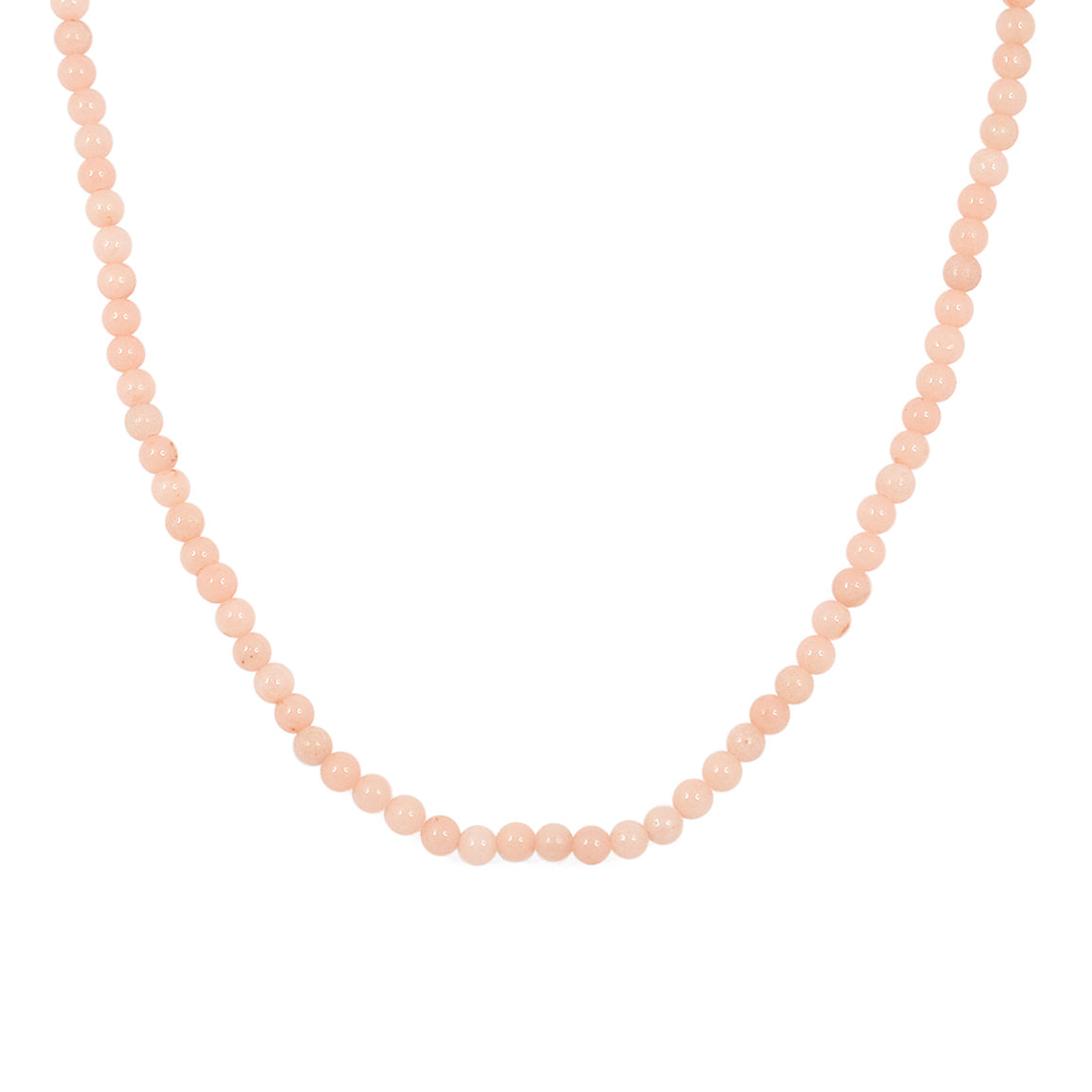 Collier perles en agate rose