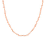 Collier perles en agate rose