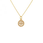 Collier doré smile zircons - ZIRCONS BLANCS